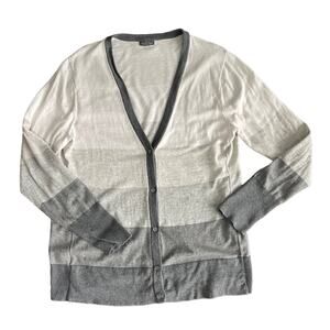 Eddie Bauer Cardigan, Cotton Blend, Grey Tones, Women's Size XL